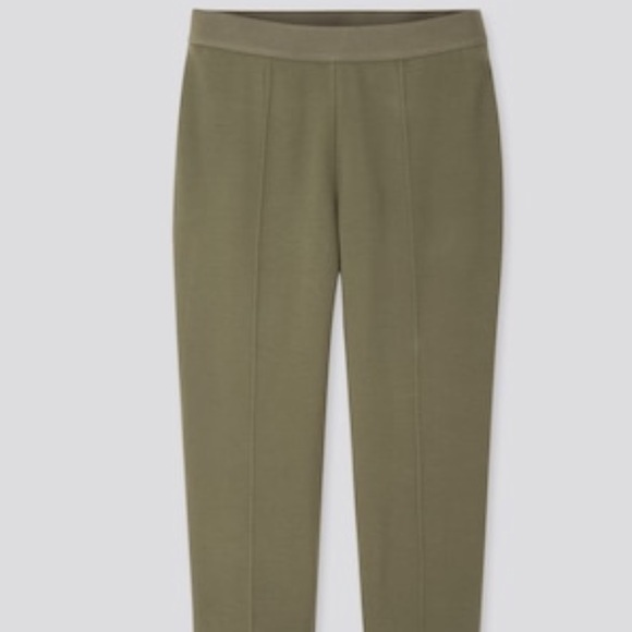 Uniqlo Womens Ponte Pants Olive Size L 